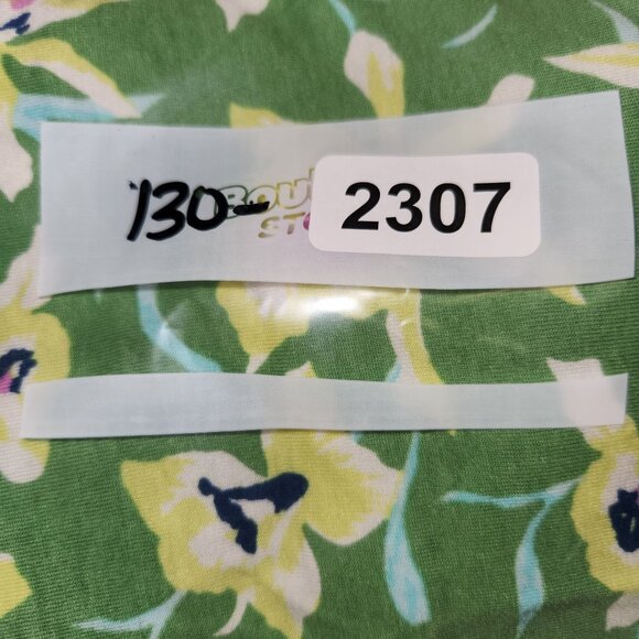 J Jill Women's XL Green Floral Long Sleeve Pullover Dress 2307 - Picture 8 of 8